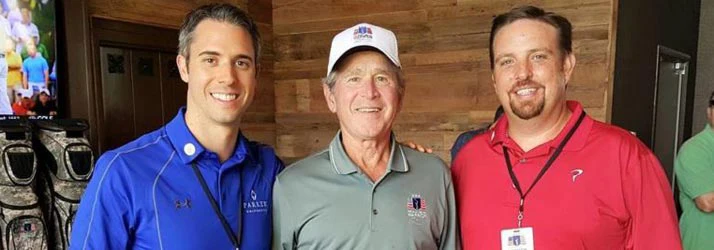 Chiropractor The Colony TX Andrew Oteo with George Bush